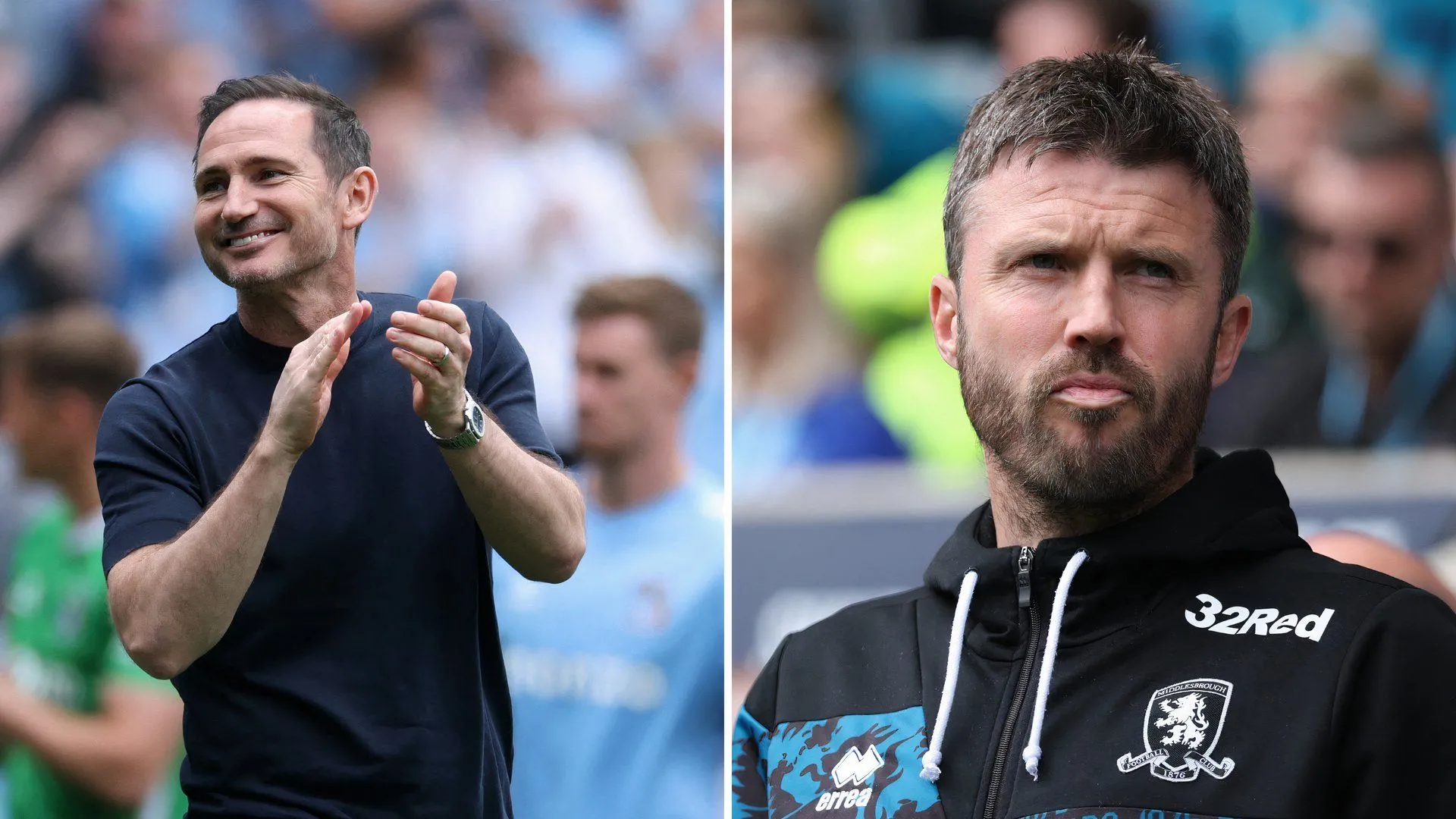Hình ảnh Frank Lampard và Michael Carrick, hai cựu danh thủ bóng đá Anh