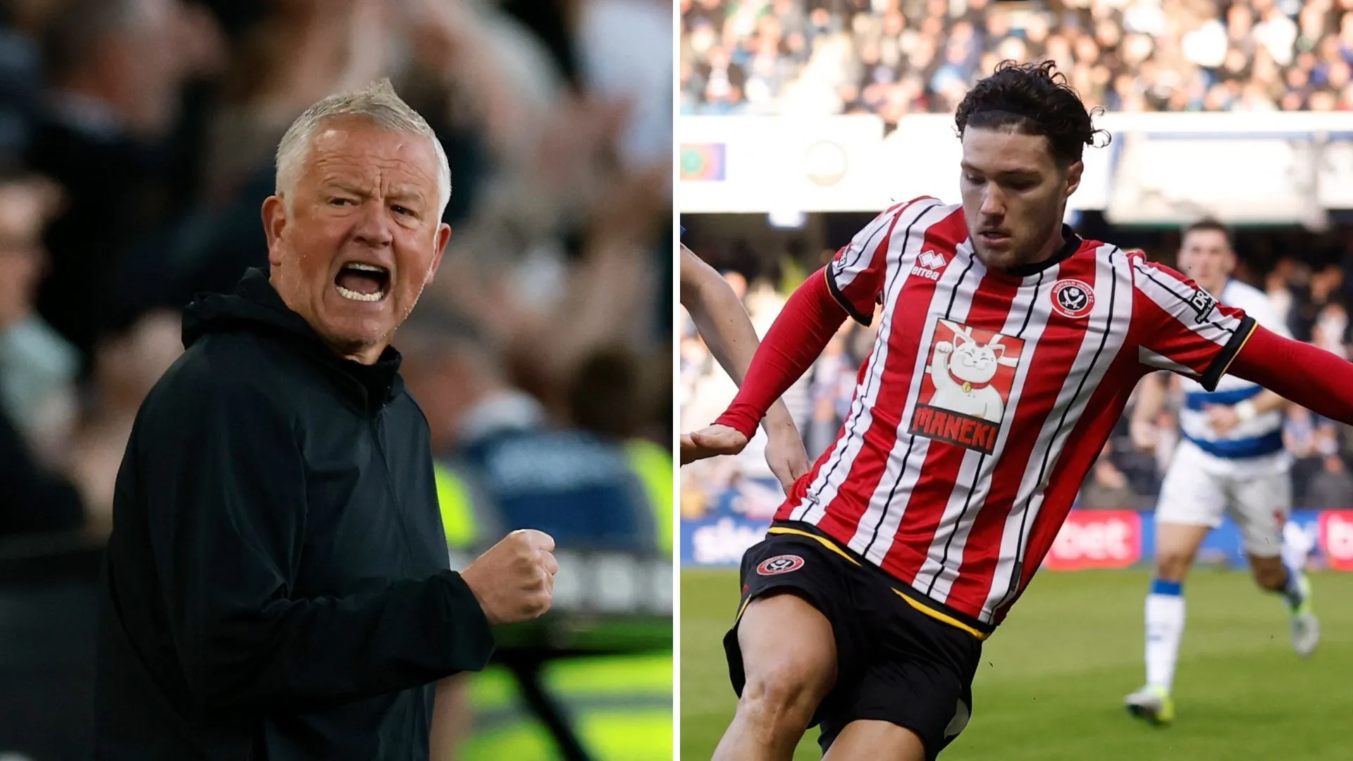 HLV Chris Wilder chỉ đạo các cầu thủ Sheffield United trong một trận đấu tại Championship