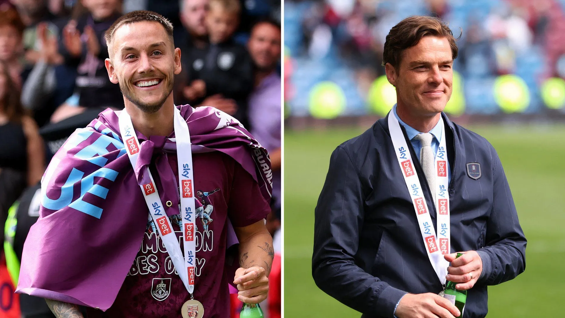 HLV Scott Parker và Josh Brownhill trong màu áo Burnley