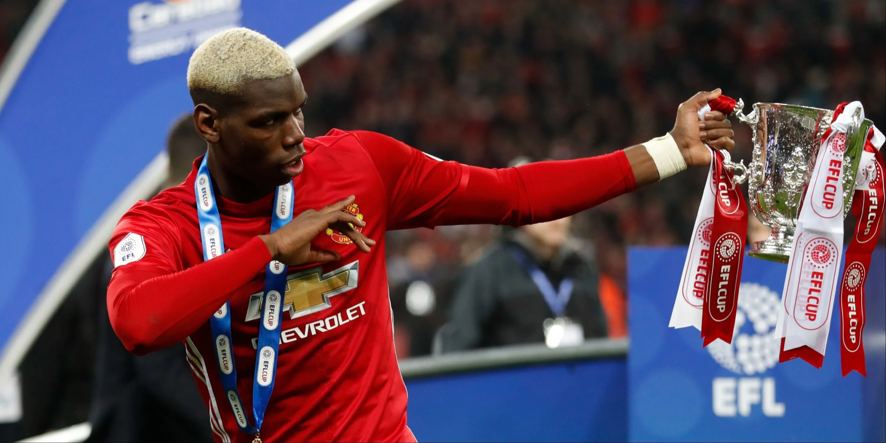 Paul Pogba thời còn khoác áo Man Utd tại League Cup