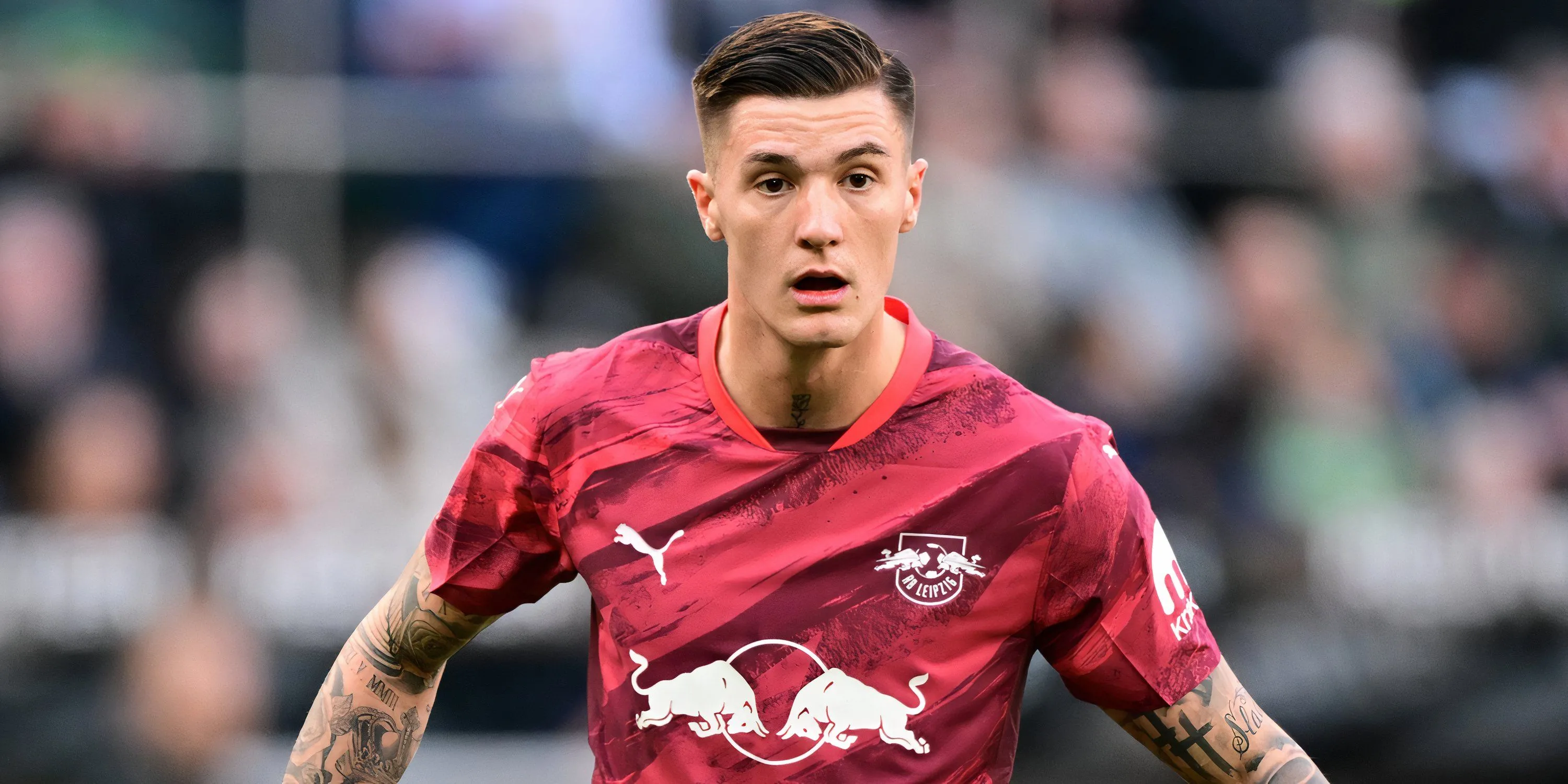 Tiền đạo Benjamin Sesko thi đấu cho RB Leipzig