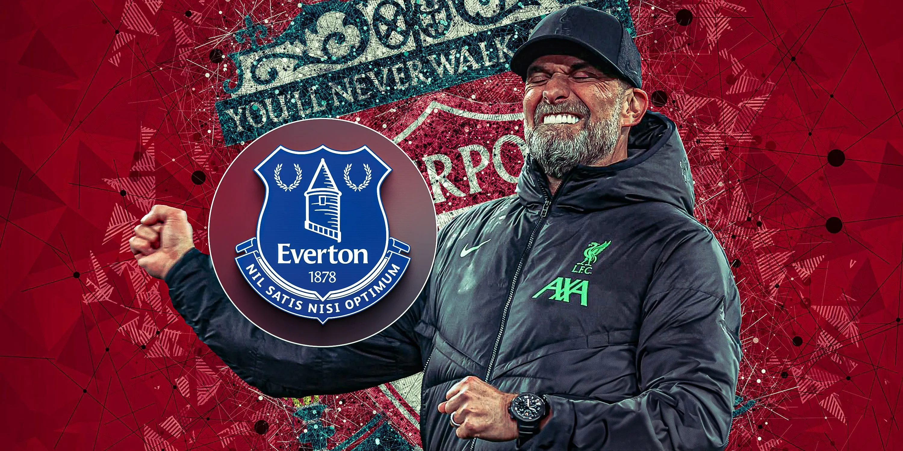 Jurgen Klopp ăn mừng cùng biểu tượng Everton, thể hiện cảm xúc mãnh liệt trong các trận derby Merseyside tại Goodison Park.