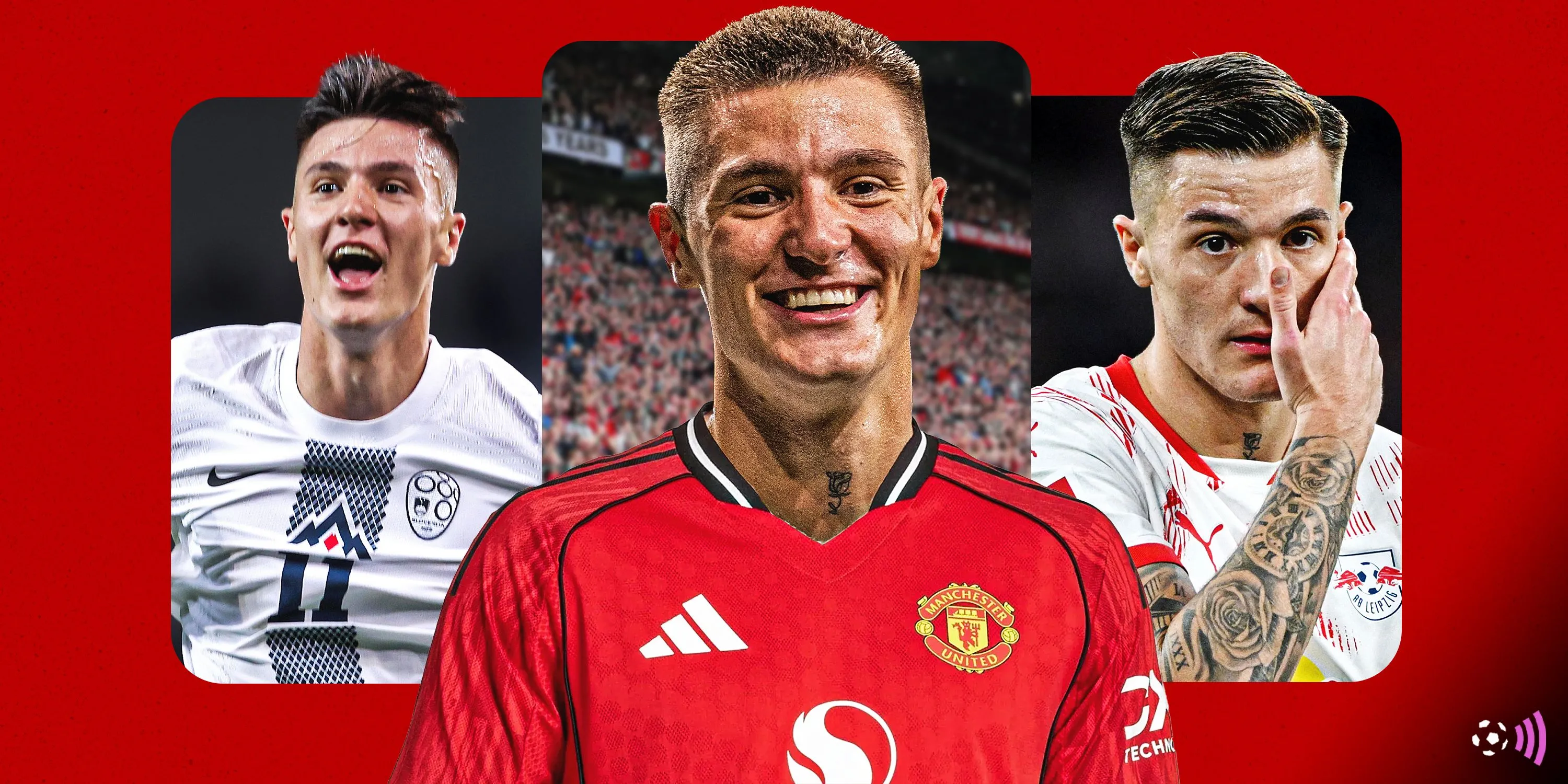 Benjamin Sesko trong màu áo RB Leipzig, cầu thủ được Manchester United quan tâm